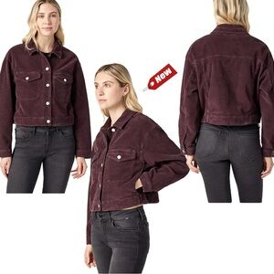 Mavi Women's Maren Mahogany Corduroy Cropped Jacket Sz XL NWT Button Front